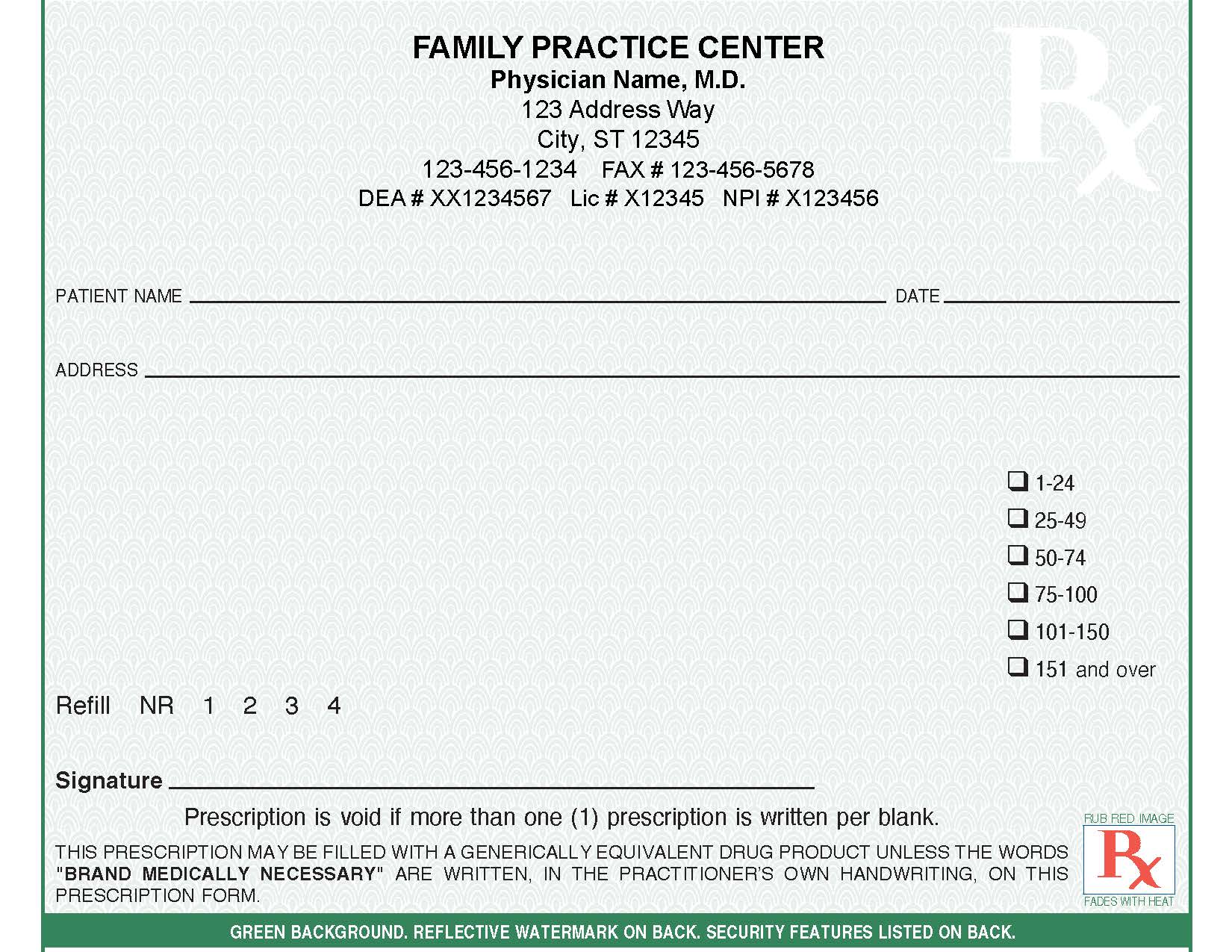 West Virginia Blank Order Form