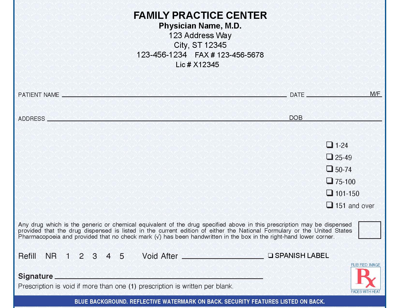 Wyoming Blank Order Form